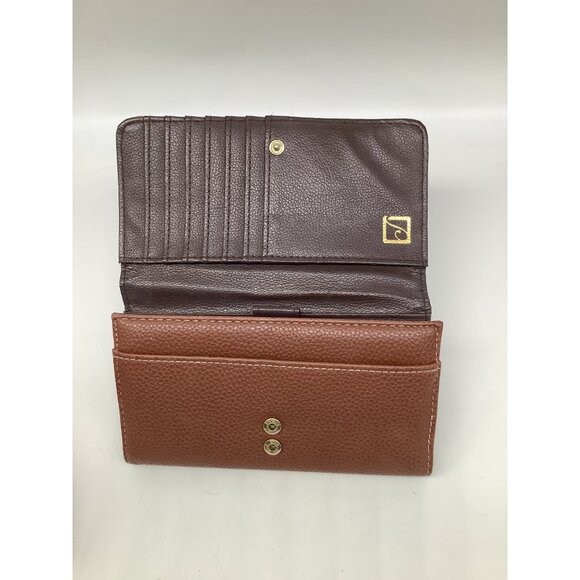 Stone Mountain Bonded Leather Cornell Cognac Brown Wallet With Multiple Cards - Picture 6 of 7